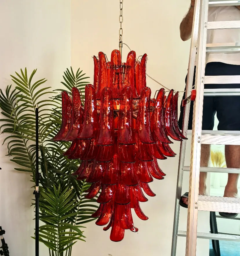 Murano Crimson Cascade Chandelier - NexioPick