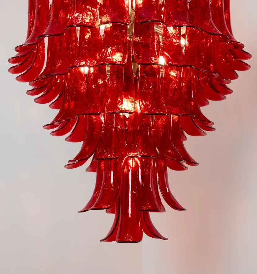 Murano Crimson Cascade Chandelier - NexioPick