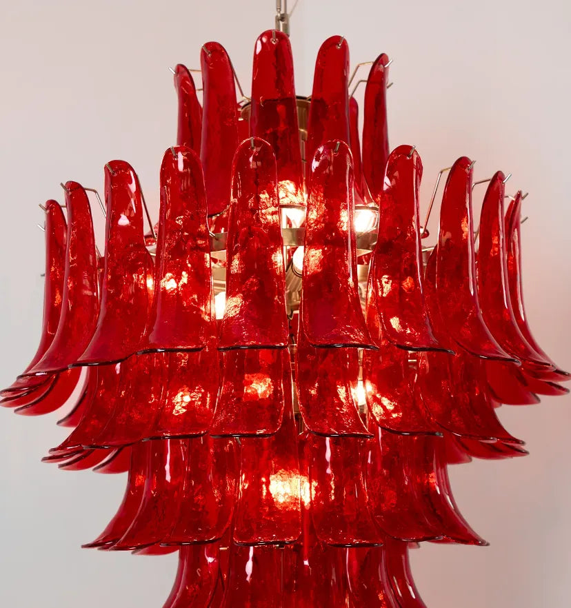Murano Crimson Cascade Chandelier - NexioPick