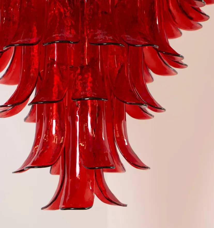 Murano Crimson Cascade Chandelier - NexioPick