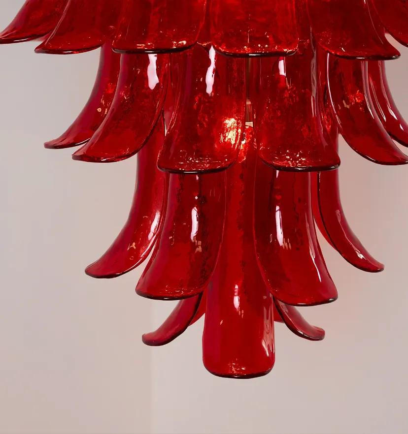 Murano Crimson Cascade Chandelier - NexioPick