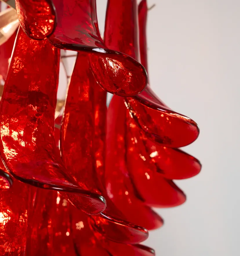 Murano Crimson Cascade Chandelier - NexioPick