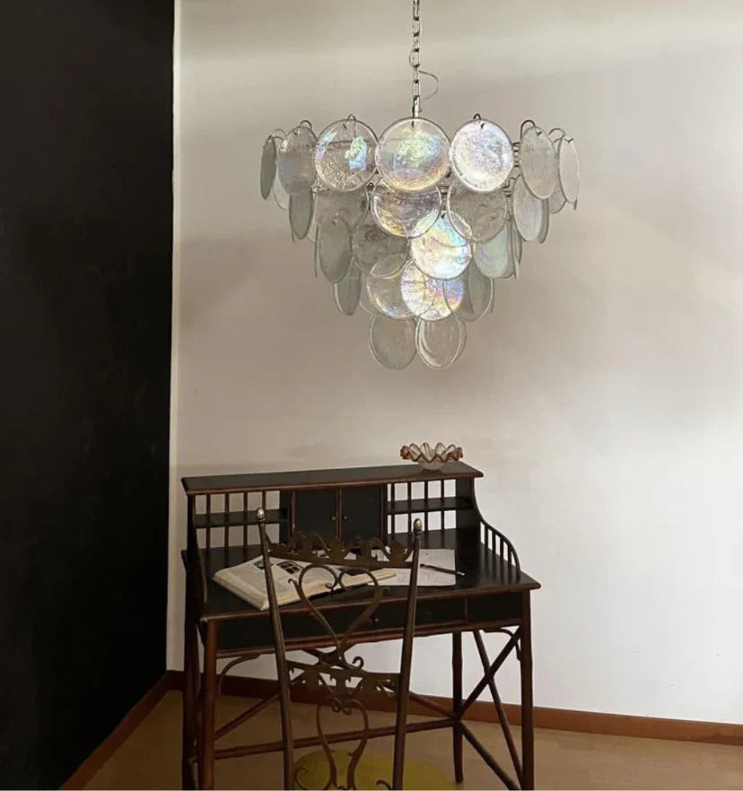 Murano Disc Iridescent Chandelier - NexioPick