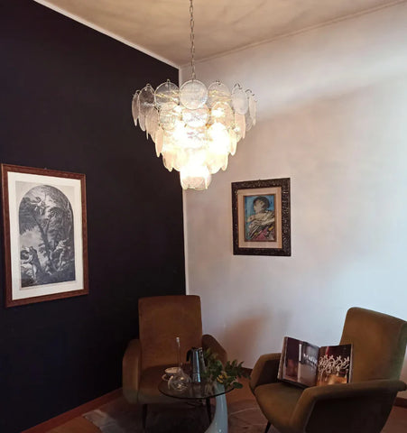 Murano Disc Iridescent Chandelier - NexioPick