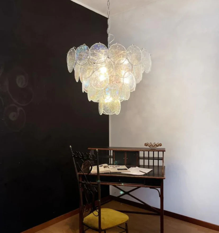 Murano Disc Iridescent Chandelier - NexioPick