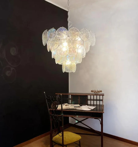 Murano Disc Iridescent Chandelier - NexioPick