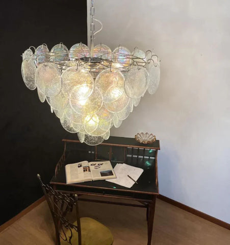 Murano Disc Iridescent Chandelier - NexioPick