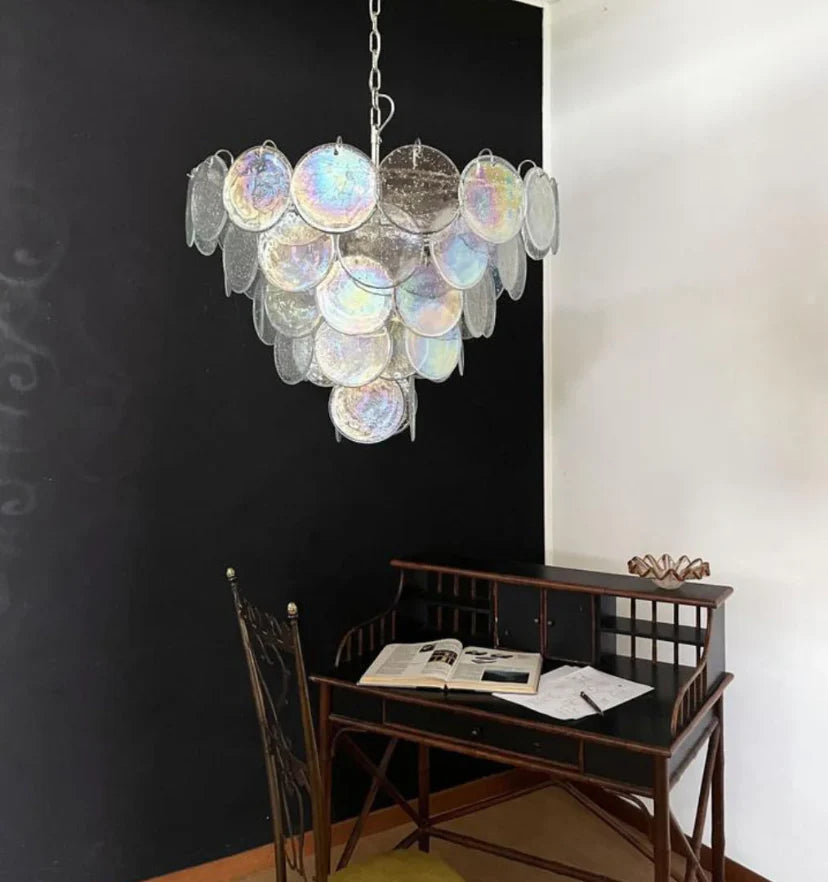 Murano Disc Iridescent Chandelier - NexioPick