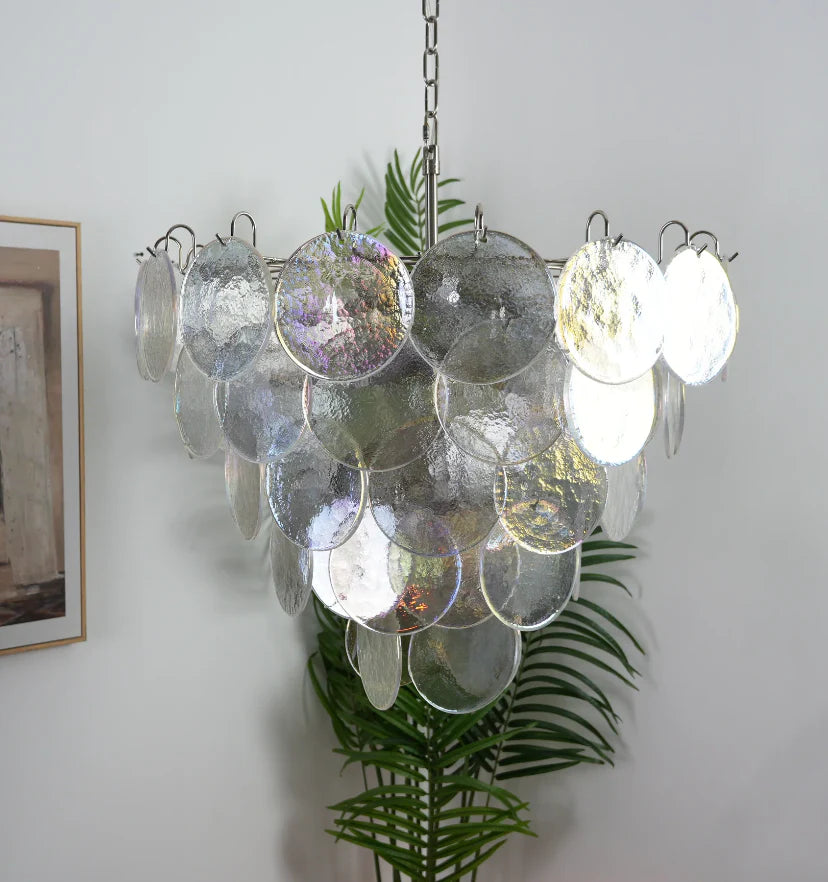 Murano Disc Iridescent Chandelier - NexioPick