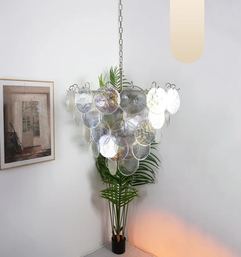 Murano Disc Iridescent Chandelier - NexioPick