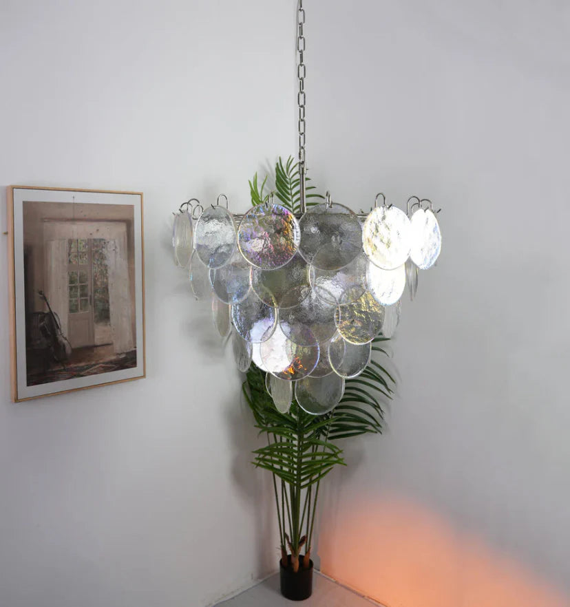 Murano Disc Iridescent Chandelier - NexioPick