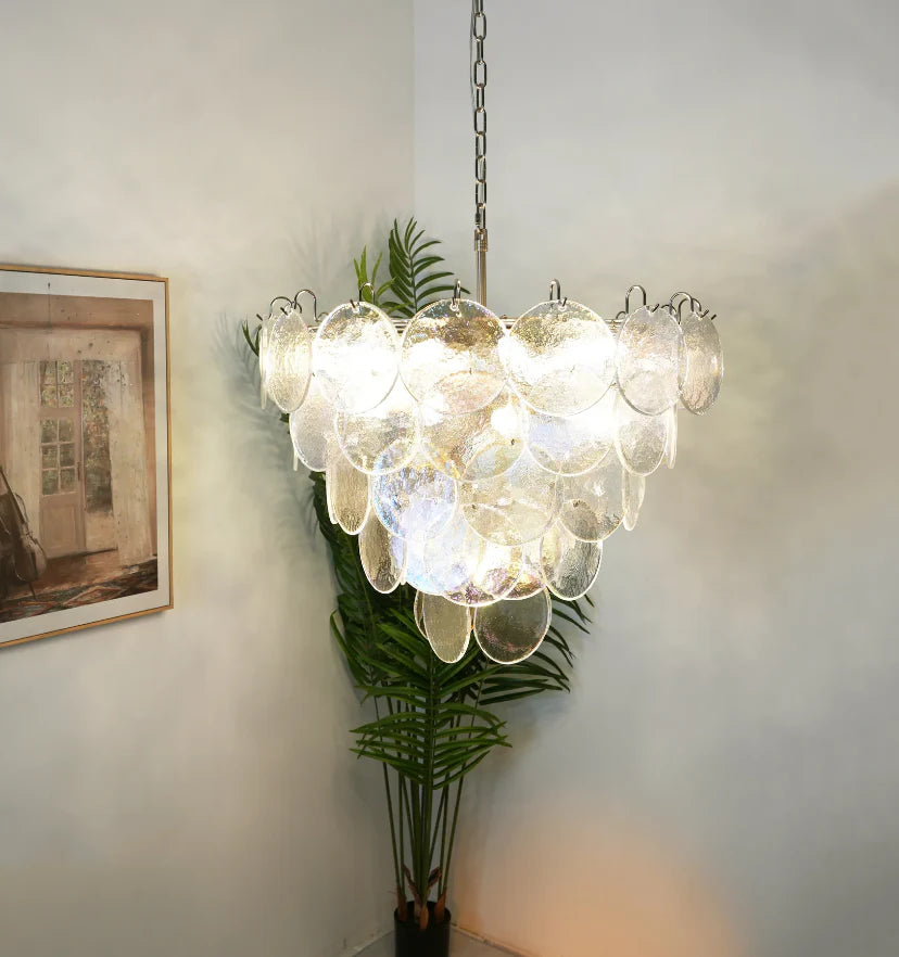 Murano Disc Iridescent Chandelier - NexioPick