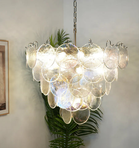 Murano Disc Iridescent Chandelier - NexioPick