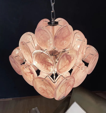 Murano Pink Disks Chandelier - NexioPick