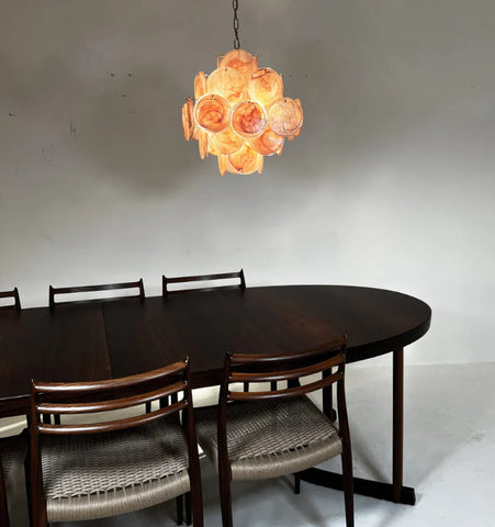 Murano Pink Disks Chandelier - NexioPick