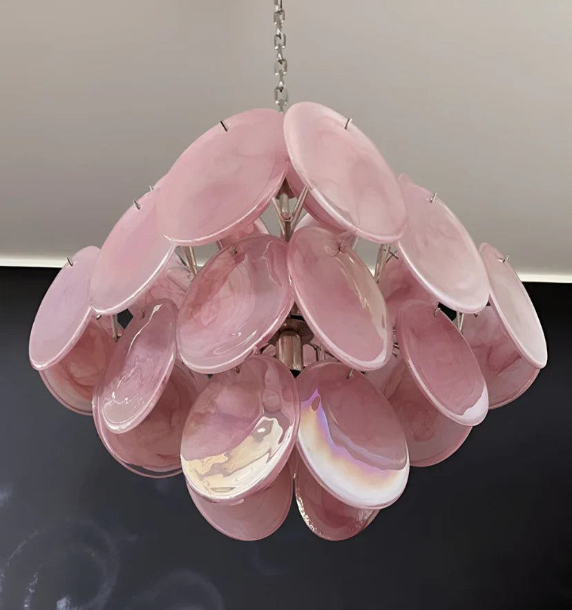 Murano Pink Disks Chandelier - NexioPick
