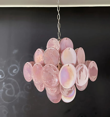 Murano Pink Disks Chandelier - NexioPick