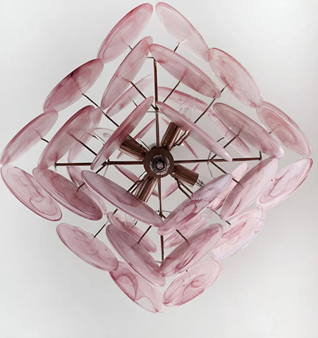 Murano Pink Disks Chandelier - NexioPick