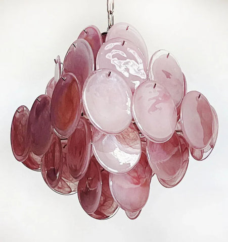 Murano Pink Disks Chandelier - NexioPick