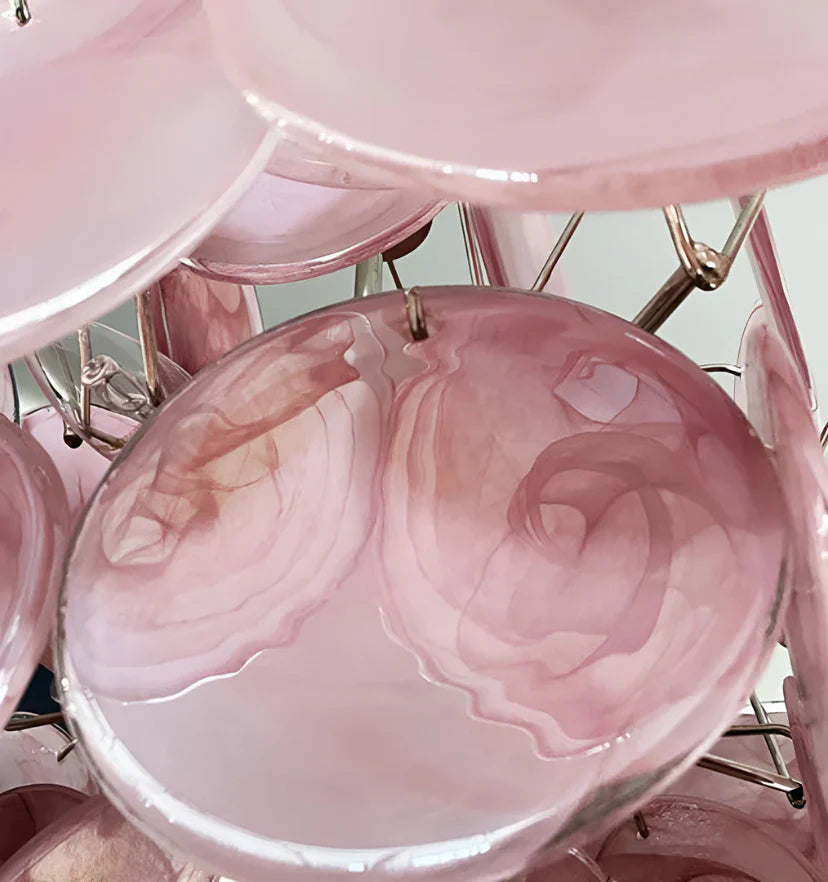 Murano Pink Disks Chandelier - NexioPick