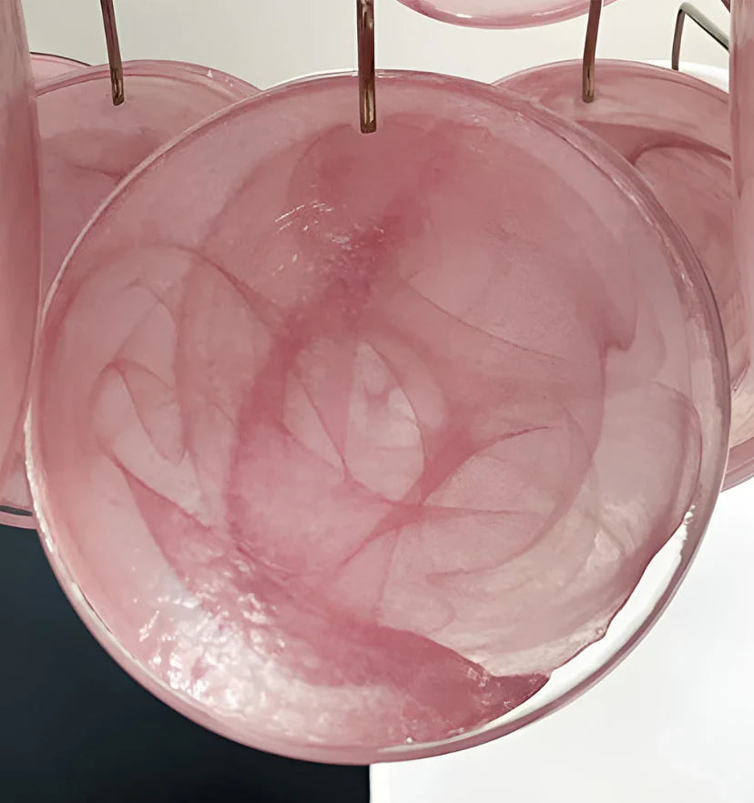 Murano Pink Disks Chandelier - NexioPick