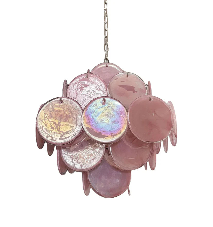 Murano Pink Disks Chandelier - NexioPick