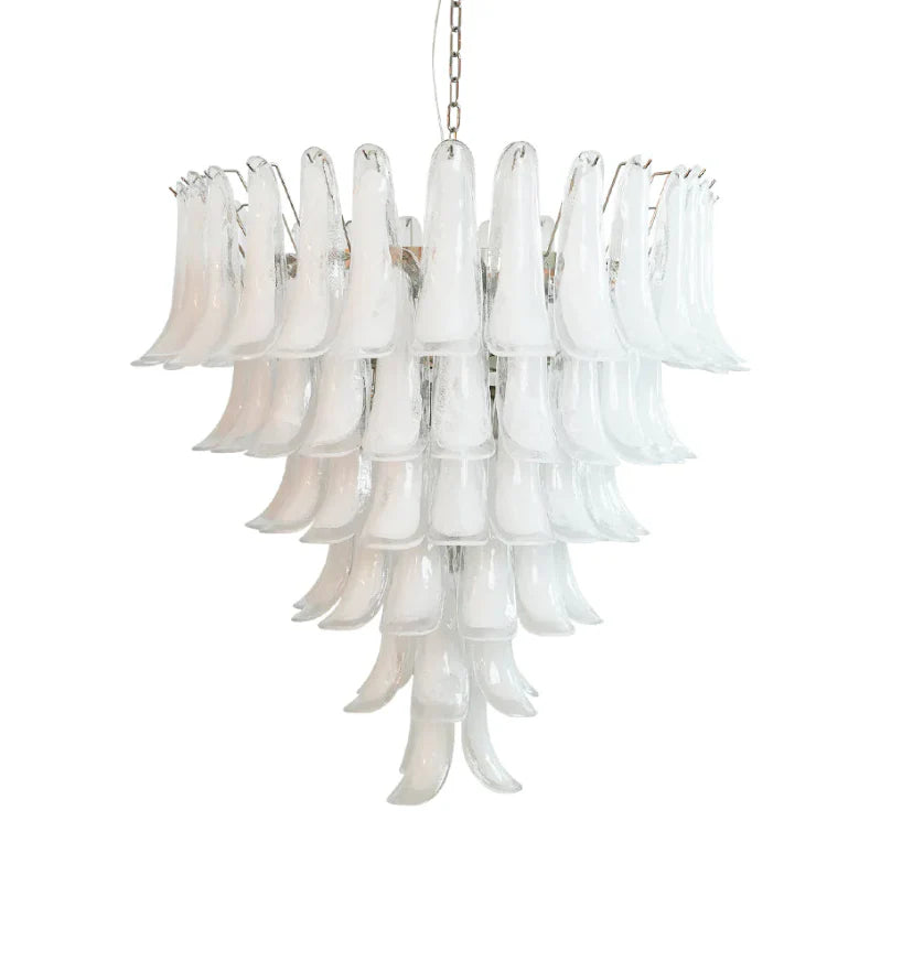 Murano White Glass Petals Chandelier - NexioPick