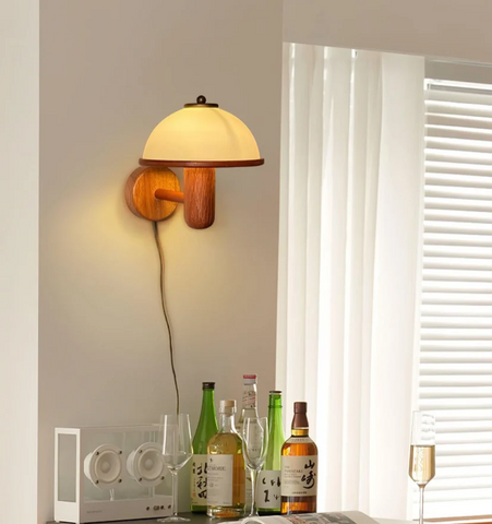 Mushroom Wood Wall Lamp - NexioPick