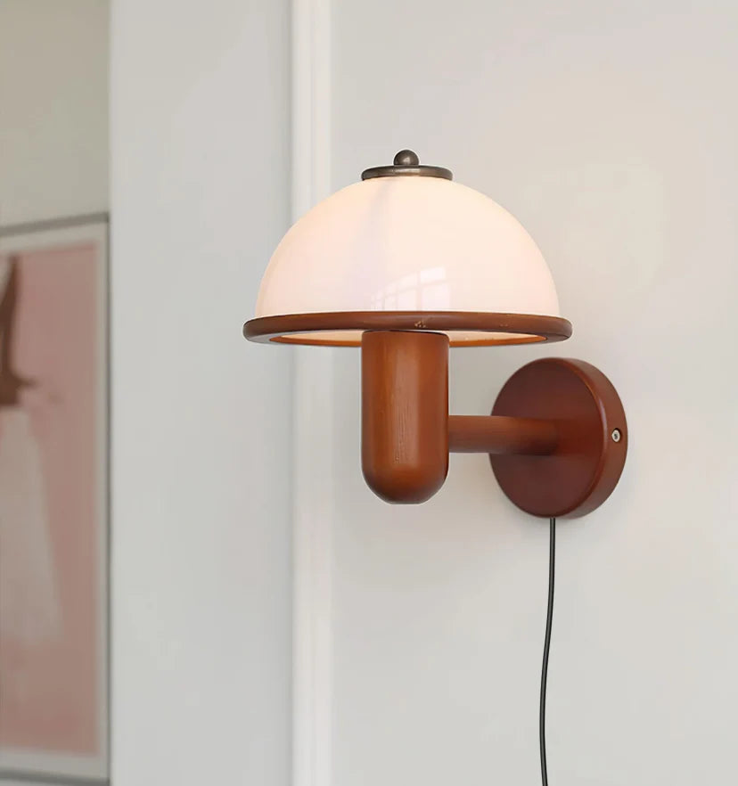 Mushroom Wood Wall Lamp - NexioPick