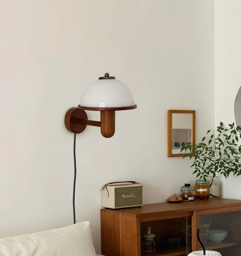 Mushroom Wood Wall Lamp - NexioPick