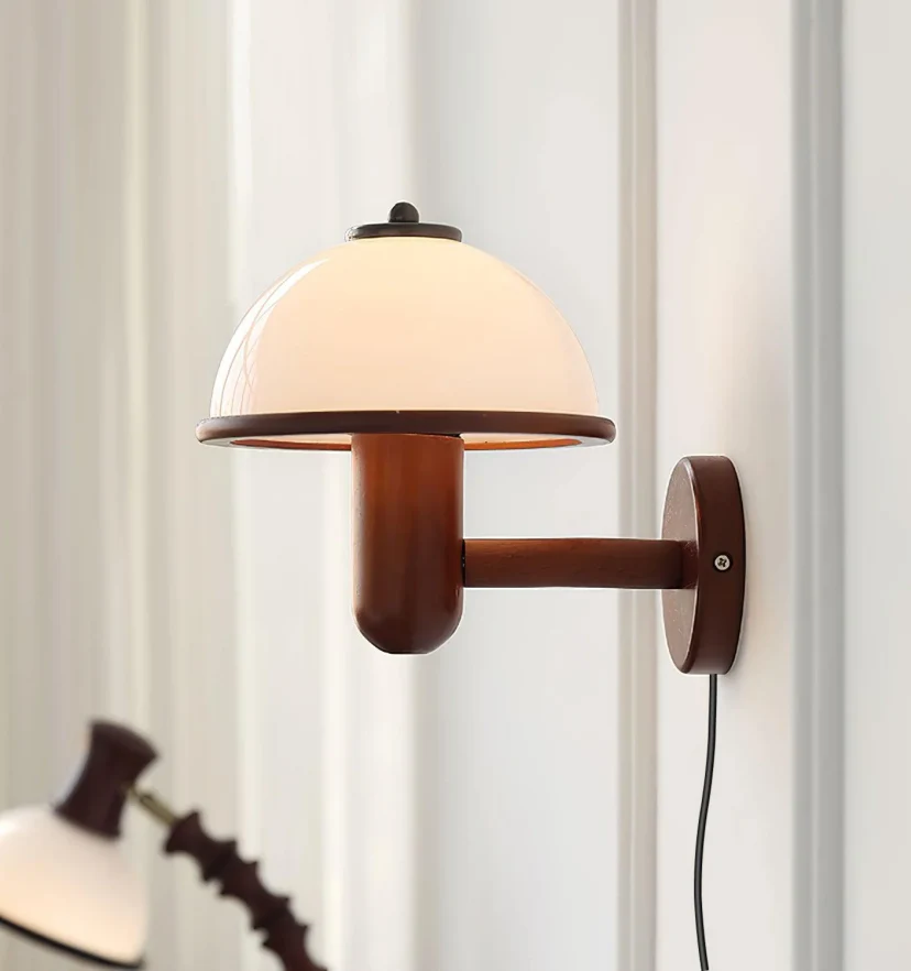 Mushroom Wood Wall Lamp - NexioPick