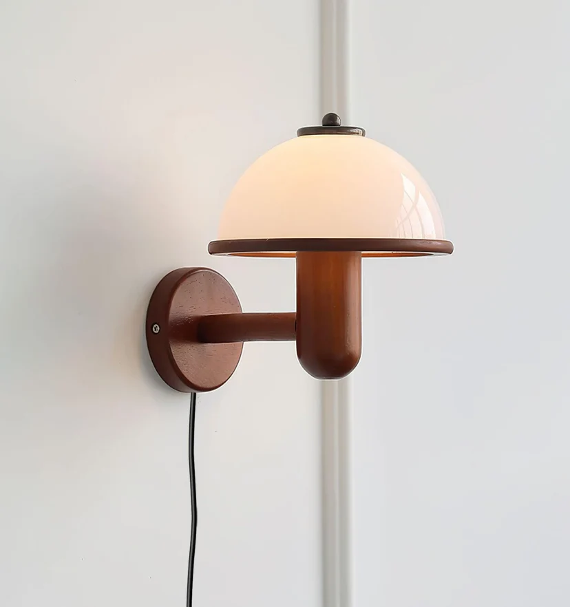 Mushroom Wood Wall Lamp - NexioPick