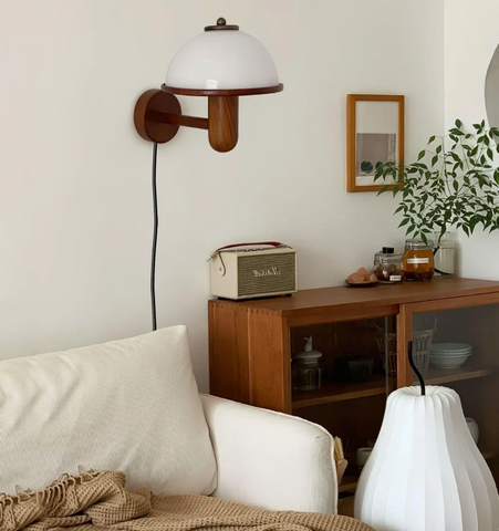 Mushroom Wood Wall Lamp - NexioPick