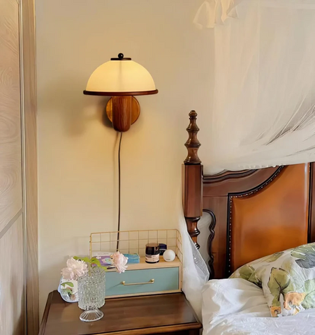 Mushroom Wood Wall Lamp - NexioPick