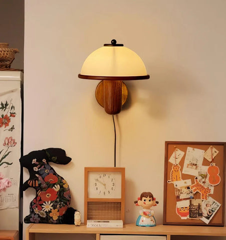 Mushroom Wood Wall Lamp - NexioPick