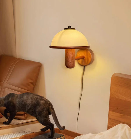 Mushroom Wood Wall Lamp - NexioPick