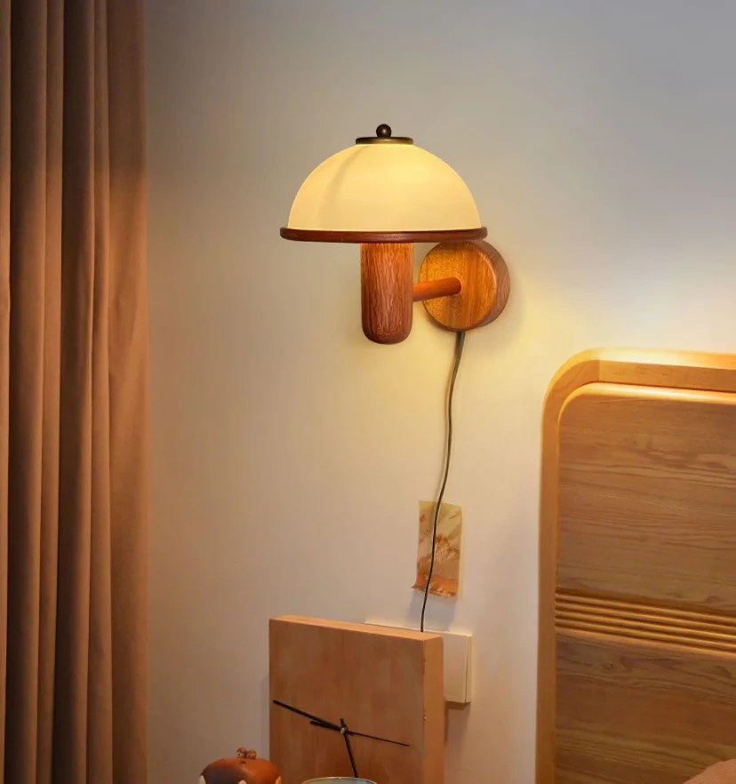 Mushroom Wood Wall Lamp - NexioPick