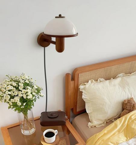 Mushroom Wood Wall Lamp - NexioPick