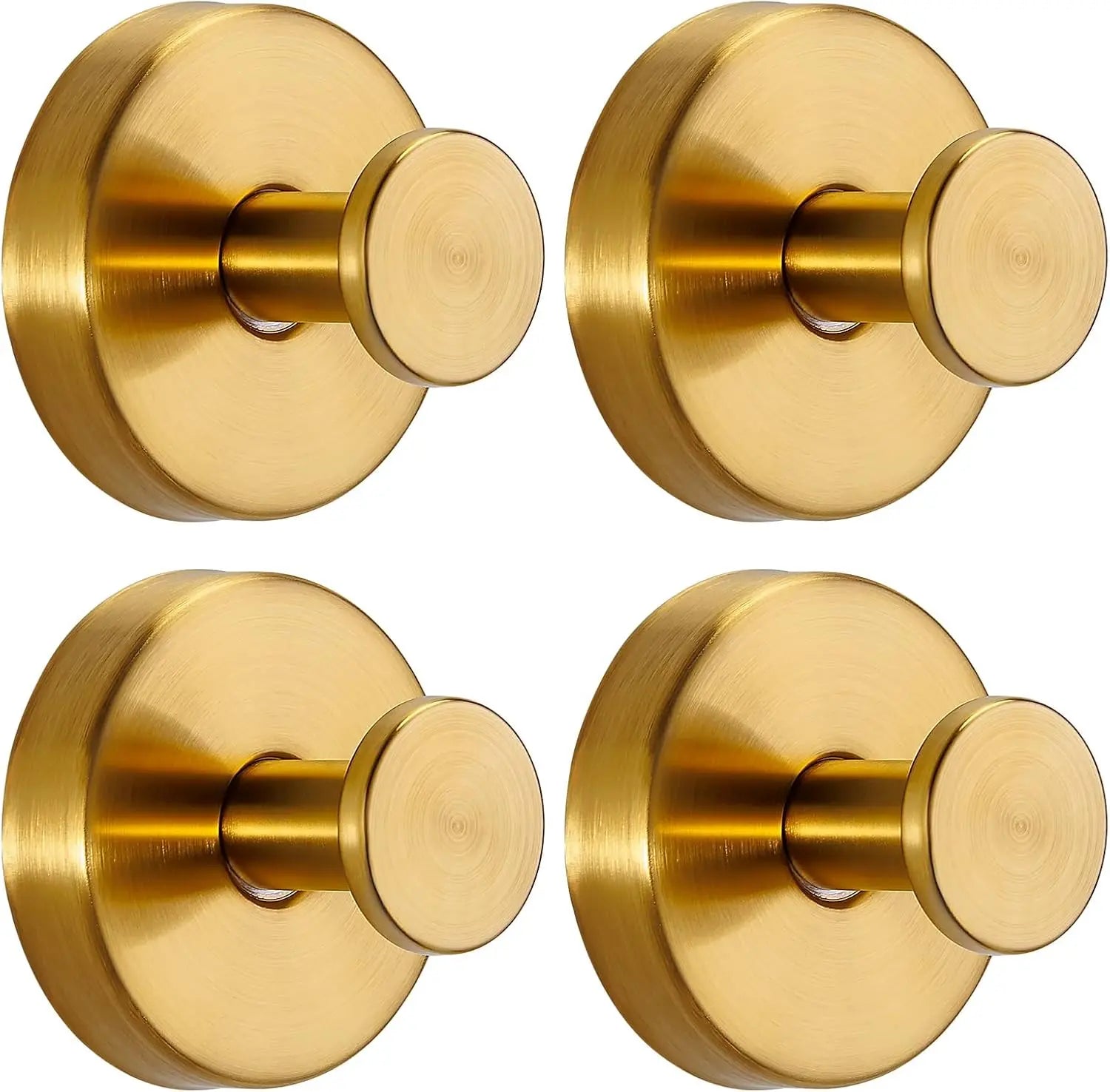 No-Drill Suction Cup Hooks – Brushed Gold Shower & Wall Hooks for Towels, Robes & Loofahs, Halloween Christmas Decorations