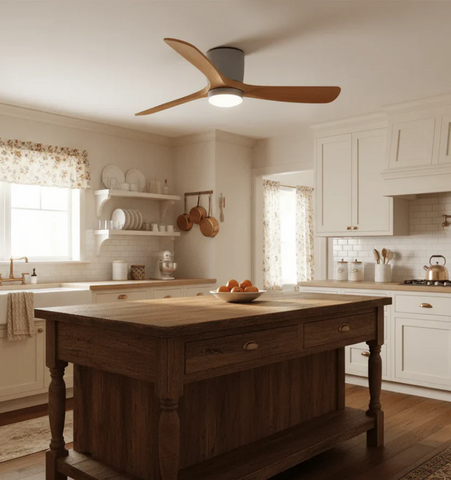 Nordic Wooden 42"/48"/52" Ceiling Fan Light - NexioPick