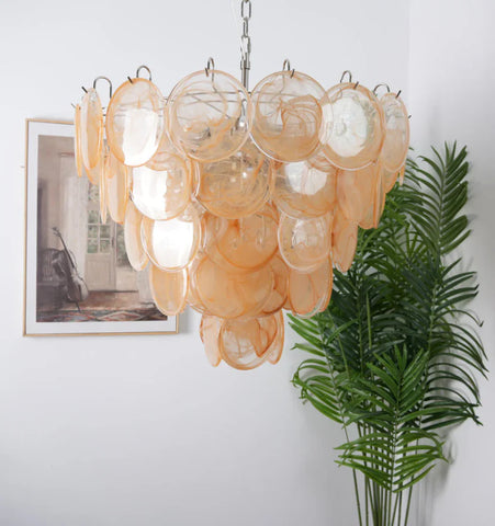 Orange Murano Disc Chandelier - NexioPick