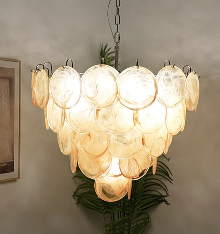 Orange Murano Disc Chandelier - NexioPick