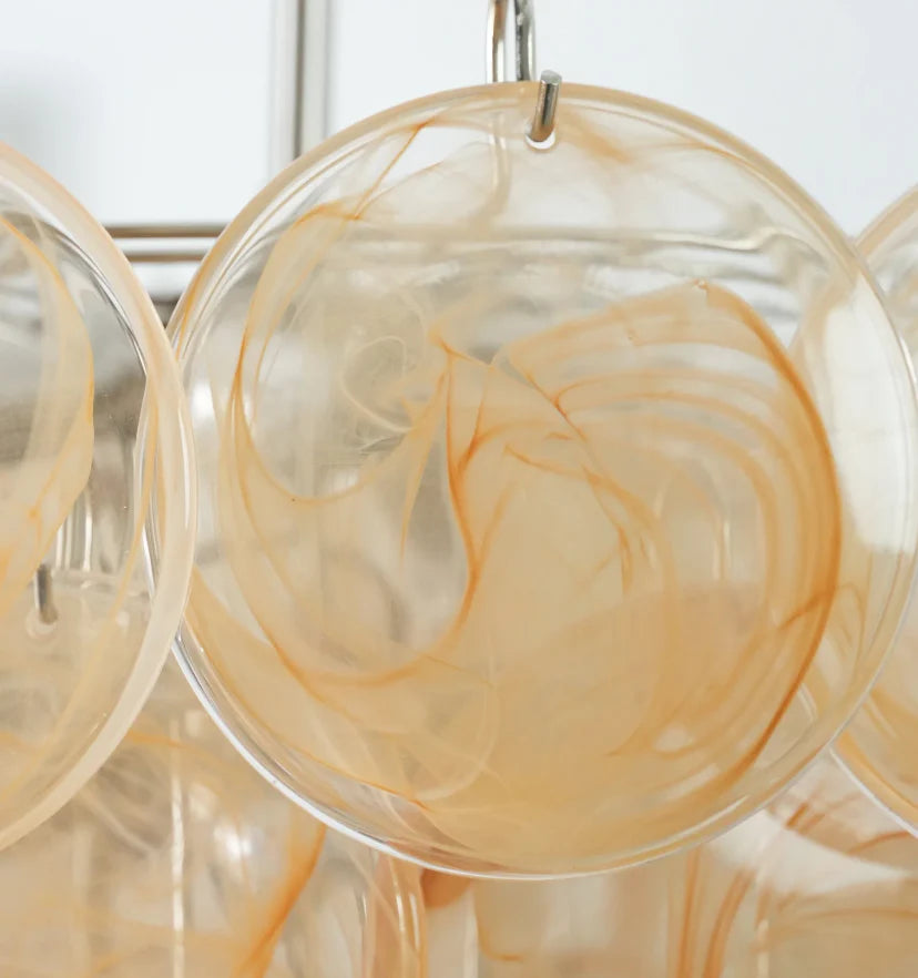 Orange Murano Disc Chandelier - NexioPick