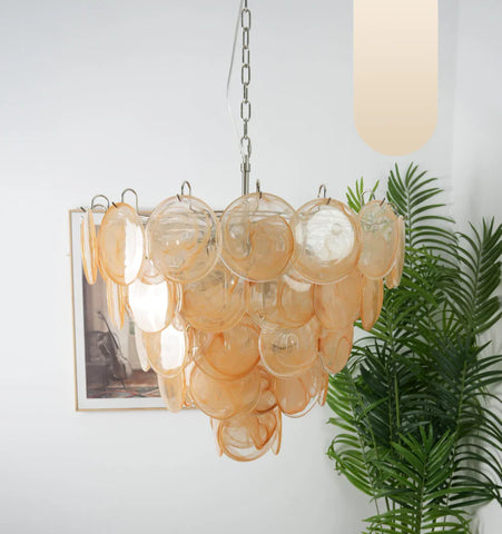 Orange Murano Disc Chandelier - NexioPick