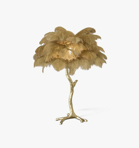 Ostrich Feather Table Lamp - NexioPick