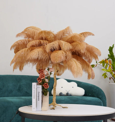 Ostrich Feather Table Lamp - NexioPick