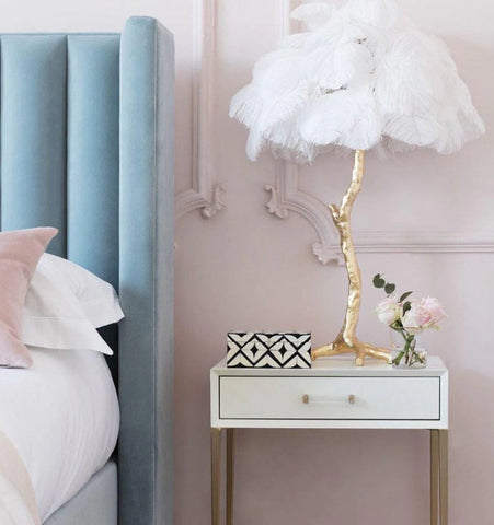 Ostrich Feather Table Lamp - NexioPick