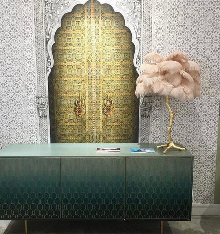 Ostrich Feather Table Lamp - NexioPick