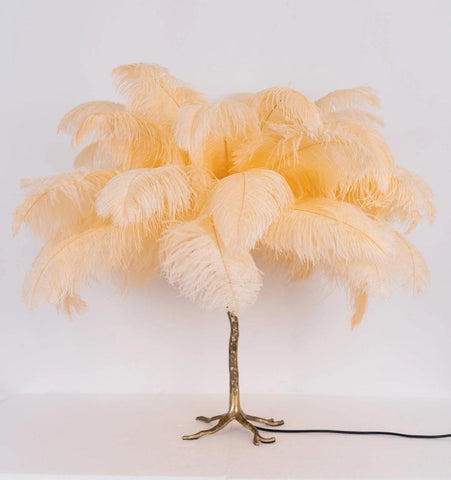Ostrich Feather Table Lamp - NexioPick