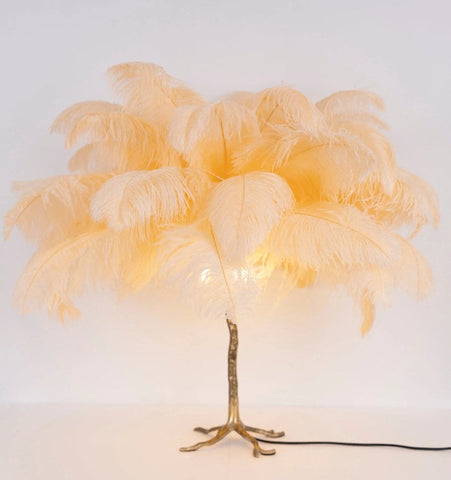 Ostrich Feather Table Lamp - NexioPick